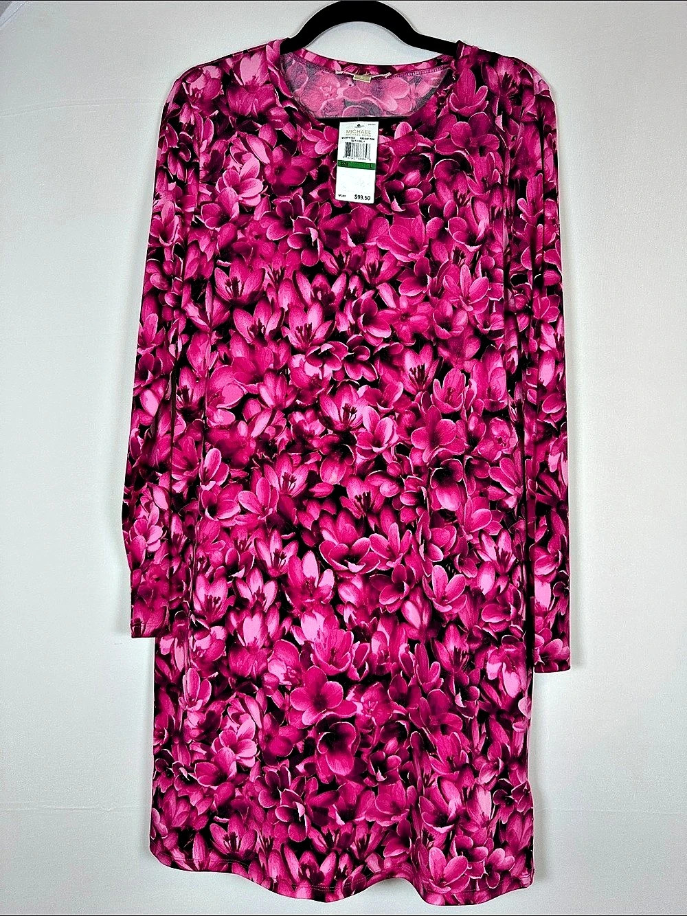 Michael Kors Floral Mini Dress in Pink & Purple Size Large NWT